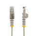 StarTech.com 15ft Gray Slim CAT6 Ethernet Cable, Snagless, 100W PoE, UTP, LSZH, 28AWG Pure Bare Copper Wire, Slim RJ45 Network Patch Cord w/Strain Reliefs, Fluke Tested