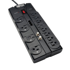Tripp Lite Protect It! 12-Outlet Surge Protector, 8-ft. Cord, 2880 Joules, Tel/Modem/Coaxial Protection