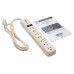 Tripp Lite Protect It! 7-Outlet Surge Protector 4-ft. Cord, 1080 Joules, 1 Diagnostic LED, Light Gray Housing