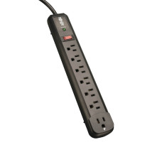 Tripp Lite Protect It! 7-Outlet Surge Protector 4-ft. Cord, 1080 Joules, 1 Diagnostic LED, Black Housing