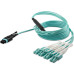 StarTech.com 2m (6ft) MTP(F)/PC to 4x LC/PC Duplex Breakout OM3 Multimode Fiber Optic Cable, OFNP, 8F Type-A, 50/125µm LOMMF, 40G Networks, Low Insertion Loss, MPO to LC Fiber Patch Cord