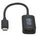 Tripp Lite U444-06N-HDR-B USB-C to HDMI Active Adapter Cable (M/F), 4K 60 Hz, HDR, 4:4:4, DP 1.2 Alt Mode, HDCP 2.2, Black, 6 in. (15.2 cm)