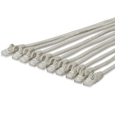 StarTech.com 10 ft. CAT6 Ethernet cable - 10 Pack - ETL Verified - Gray CAT6 Patch Cord - Snagless RJ45 Connectors - 24 AWG Copper Wire - UTP Ethernet Cable