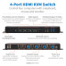 Tripp Lite B005-HUA4 4-Port HDMI/USB KVM Switch - 4K 60 Hz, HDR, HDCP 2.2, IR, USB Sharing