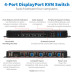 Tripp Lite B005-DPUA4 4-Port DisplayPort/USB KVM Switch - 4K 60 Hz, HDR, HDCP 2.2, IR, DP 1.4, USB Sharing