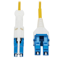 Tripp Lite N381L-05M 400G Duplex Singlemode 9/125 OS2 Fiber Optic Cable (CS-UPC/LC-UPC), Round LSZH Jacket, Yellow, 5 m