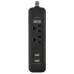 Tripp Lite TLP206USB surge protector Black 2 AC outlet(s) 110 - 125 V 1.83 m