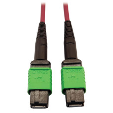 Tripp Lite N846D-03M-16AMG 400G Multimode 50/125 OM4 Plenum-Rated Fiber Optic Cable, 16F MTP/MPO-APC (F/F), Magenta, 3 m