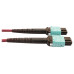 Tripp Lite N846D-03M-16DMG 400G Multimode 50/125 OM4 Plenum Fiber Optic Cable, 16F MTP/MPO-APC to (x2) 12F MTP/MPO-UPC (F/F), Magenta, 3 m