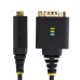 StarTech.com 1ft (30cm) USB to Serial Adapter Cable, COM Retention, Interchangeable Nuts/Screws, USB-A to DB9 RS232, FTDI IC, ESD Protection, Windows/macOS/Linux