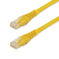 StarTech.com 10ft CAT6 Ethernet Cable - Yellow CAT 6 Gigabit Ethernet Wire -650MHz 100W PoE RJ45 UTP Molded Network/Patch Cord w/Strain Relief/Fluke Tested/Wiring is UL Certified/TIA