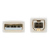 Tripp Lite U022AB-006-WH Safe-IT USB 2.0 A to B Antibacterial Cable (M/M), White, 6 ft. (1.83 m)