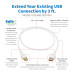Tripp Lite U024AB-003-WH Safe-IT USB 2.0 Antibacterial Extension Cable (A M/F), USB 2.0, White, 3 ft. (0.91 m)