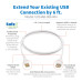 Tripp Lite U024AB-006-WH Safe-IT USB 2.0 Antibacterial Extension Cable (A M/F), USB 2.0, White, 6 ft. (1.83 m)