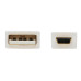 Tripp Lite U030AB-003-WH Safe-IT USB 2.0 A to USB Mini-B Antibacterial Cable (M/M), White, 3 ft. (0.91 m)
