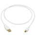 Tripp Lite U030AB-003-WH Safe-IT USB 2.0 A to USB Mini-B Antibacterial Cable (M/M), White, 3 ft. (0.91 m)
