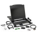 Tripp Lite B030-DP16-17D NetDirector 16-Port DisplayPort KVM Switch Console with 17 in. LCD, Dual Rail, 1U Rack-Mount