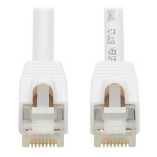 Tripp Lite N262AB-007-WH Safe-IT Cat6a 10G Snagless Antibacterial S/FTP Ethernet Cable (RJ45 M/M), PoE, White, 7 ft. (2.13 m)