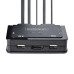 StarTech.com 2-Port Hybrid USB-C HDMI Cable KVM Switch, 4K 60Hz, Compact KVM with 6ft/1.8m USB-A/HDMI/Audio & 4ft/1.2m USB-C Integrated Host Cables, Bus Powered - Remote Push Button/Hotkey Switching