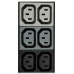 Tripp Lite PDU3XV6G20 11.5kW 3-Phase Basic PDU - 45 208-240V Outlets (36 C13, 9 C19), IEC 309 16/20A Red 360-415V Input, 6 ft. Cord, 70 in. 0U, TAA