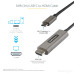 StarTech.com 9.8ft (3m) USB C to HDMI Cable 4K 60Hz w/HDR10 - Ultra HD USB Type-C to 4K HDMI 2.0b Video Adapter Cable - USB-C to HDMI HDR Monitor/Display Converter - DP 1.4 Alt Mode HBR3