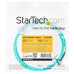 StarTech.com Aqua OM4 Duplex Multimode Fiber Optic Cable - 100 Gb - 50/125 - LSZH - LC/LC - 3 m (10 ft.)~3m (10ft) LC/UPC to LC/UPC OM4 Multimode Fiber Optic Cable, 50/125µm LOMMF/VCSEL Zipcord Fiber, 100G Networks, Low Insertion Loss, LSZH Fiber Patch Co
