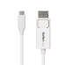 StarTech.com 6.6ft (2m) USB-C to DisplayPort 1.2 Cable 4K 60Hz, Bidirectional DP to USB-C / USB-C to DP Reversible Adapter Cable, Thunderbolt Compatible, White