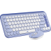 Logitech POP Icon Combo keyboard Mouse included Universal Bluetooth QWERTY English Lilac, White
