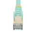 StarTech.com 35ft CAT6a Ethernet Cable - 10 Gigabit Shielded Snagless RJ45 100W PoE Patch Cord - 10GbE STP Network Cable w/Strain Relief - Aqua Fluke Tested/Wiring is UL Certified/TIA
