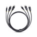 StarTech.com 6ft (1.8m) Dual-DisplayPort and USB 5Gbps KVM Cable, 4K 60Hz, DP 1.2 and USB Combo Cable for Dual-Monitor KVM Switches
