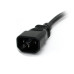 StarTech.com 1ft (30cm) Power Extension Cord, IEC 320 C14 to NEMA 5-15R, 10A 125V, 18AWG, Black Computer Power Extension Cord, AC Outlet Extension Cable for Power Supplies/PDUs/ Network Equipment, UL Listed