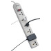 Tripp Lite SUPER6OMNID Protect It! 230V 6-Universal Outlet Surge Protector, 1.8M Cord, German/French Plug, 750 Joules