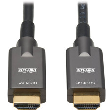 Tripp Lite P568FA-20M High-Speed Armored HDMI Fiber Active Optical Cable (AOC) - 4K @ 60 Hz, HDR, 4:4:4, M/M, Black, 20 m (65 ft.)