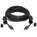 Tripp Lite P568FA-100M-WR High-Speed Armored HDMI Fiber Active Optical Cable (AOC) with Hooded Connectors and Reel - 4K @ 60 Hz, HDR, IP68, M/M, Black, 100 m (328 ft.)