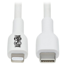 Tripp Lite M102AB-02M-WH Safe-IT USB-C to Lightning Sync/Charge Antibacterial Cable (M/M), MFi Certified, White, 2 m (6.6 ft.)