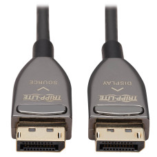 Tripp Lite P580F3-10M-8K6 DisplayPort Active Optical Cable (AOC), 8K 60 Hz (M/M), CL3 Rated, Latching Connectors, Black, 10 m (33 ft.)