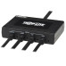 Tripp Lite B321-4X1-HDVC 4-Port Presentation Adapter, 4K 60 Hz (4:4:4) HDMI, DP, USB-C and 1080p VGA to HDMI, Built-In Cables