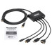 Tripp Lite B321-4X1-HDVC 4-Port Presentation Adapter, 4K 60 Hz (4:4:4) HDMI, DP, USB-C and 1080p VGA to HDMI, Built-In Cables