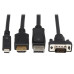 Tripp Lite B321-4X1-HDVC 4-Port Presentation Adapter, 4K 60 Hz (4:4:4) HDMI, DP, USB-C and 1080p VGA to HDMI, Built-In Cables