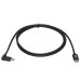 Tripp Lite U040-01M-C-RA USB-C Cable (M/M) - USB 2.0, Right-Angle Plug, Black, 1 m (3.3 ft.)