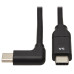Tripp Lite U040-02M-C-5ARA USB-C Cable (M/M) - USB 2.0, 5A (100W) Rated, Right-Angle Plug, Black, 2 m (6.6 ft.)
