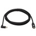 Tripp Lite U040-02M-C-5ARA USB-C Cable (M/M) - USB 2.0, 5A (100W) Rated, Right-Angle Plug, Black, 2 m (6.6 ft.)