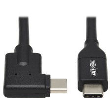Tripp Lite U420-01M-G25ARA USB-C Cable (M/M) - USB 3.2 Gen 2 (10 Gbps), 5A (100W) Rating, Thunderbolt 3 Compatible, Right-Angle Plug, 1 m (3.3 ft.)