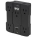 Tripp Lite Safe-IT 5-Outlet Surge Protector - USB-A/USB-C Ports, 5-15P Direct Plug-In, 1050 Joules, Antimicrobial Protection, Black