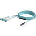 StarTech.com 10m (30ft) MTP(F)/PC to 4x LC/PC Duplex Breakout OM3 Multimode Fiber Optic Cable, OFNP, 8F Type-A, 50/125µm LOMMF, 40G Networks, Low Insertion Loss, MPO to LC Fiber Patch Cord