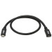 Tripp Lite U421-20N-G2 USB-C Extension Cable (M/F) - USB 3.2 Gen 2 (10Gbps), Thunderbolt 3 Compatible, Black, 20 in. (0.5 m)