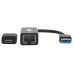 Tripp Lite U336-000-GB-CA USB-C, USB-A to RJ45 Gigabit Ethernet Network Adapter (2xM/F), USB 3.2 Gen 1, Black