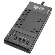 Tripp Lite TLP68UBAM surge protector Black 6 AC outlet(s) 120 V 2.44 m