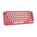 Logitech Pop Keys keyboard RF Wireless + Bluetooth Burgundy, Pink, Rose