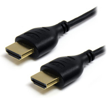 StarTech.com 1.8m Slim HDMI Cable - 4K High Speed HDMI Cable with Ethernet - 4K 30Hz UHD HDMI Cord - 10.2 Gbps Bandwidth - HDMI 1.4 Video / Display Cable 36AWG - HDCP 1.4 - Thin HDMI Cable~6ft Slim HDMI Cable - 4K High Speed HDMI Cable with Ethernet - 4K 